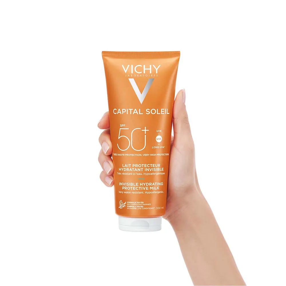 Vichy Capital Soleil, zaščitno mleko za vso družino - ZF50+ (300 ml)