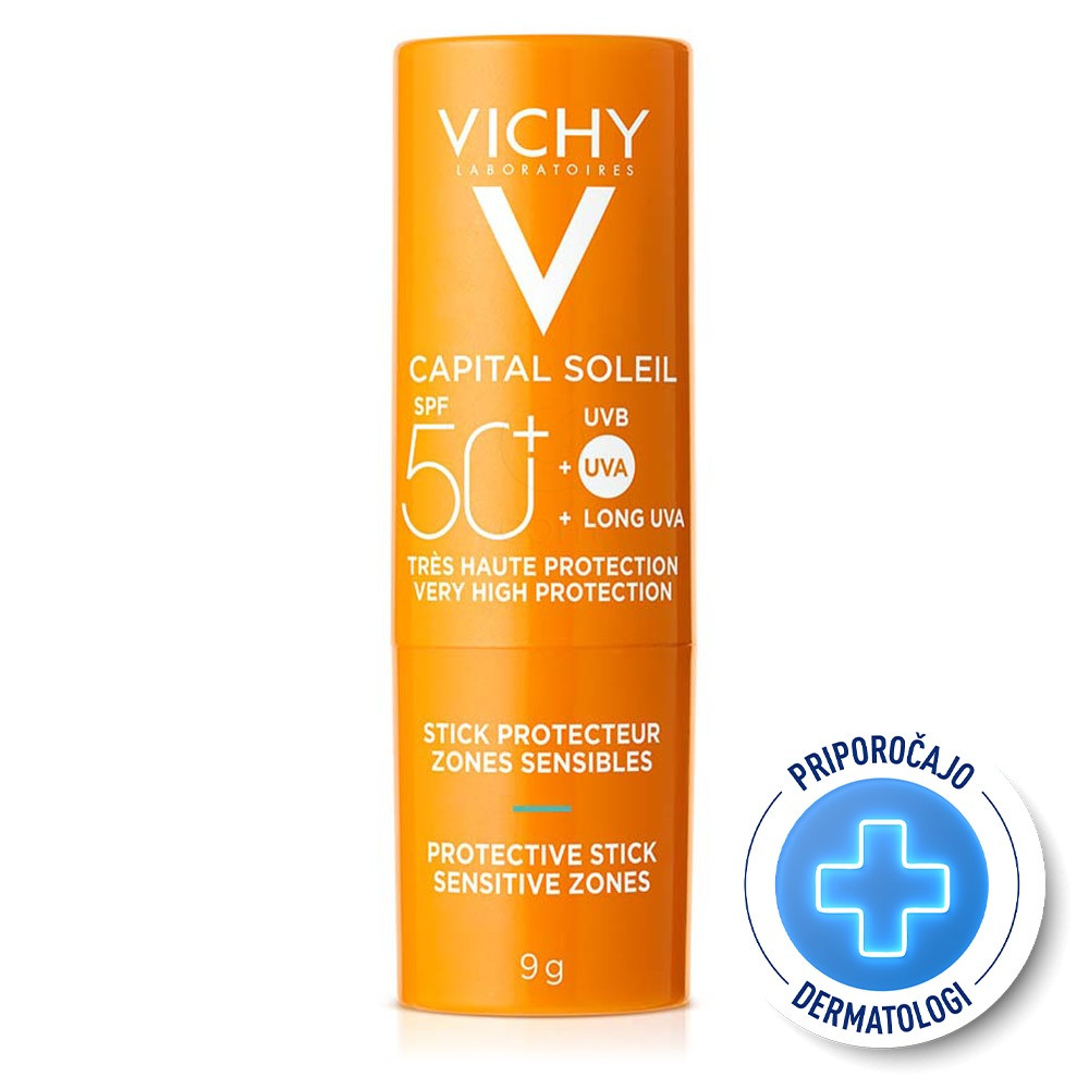 Vichy Capital Soleil, stik za občutljive predele - ZF50+ (9 g)