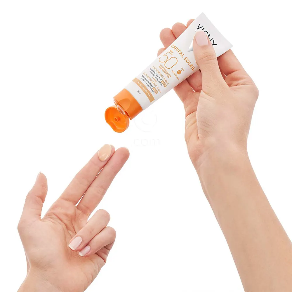 Vichy Capital Soleil, obarvana zaščitna krema za obraz 3v1 - ZF50 (50 ml)