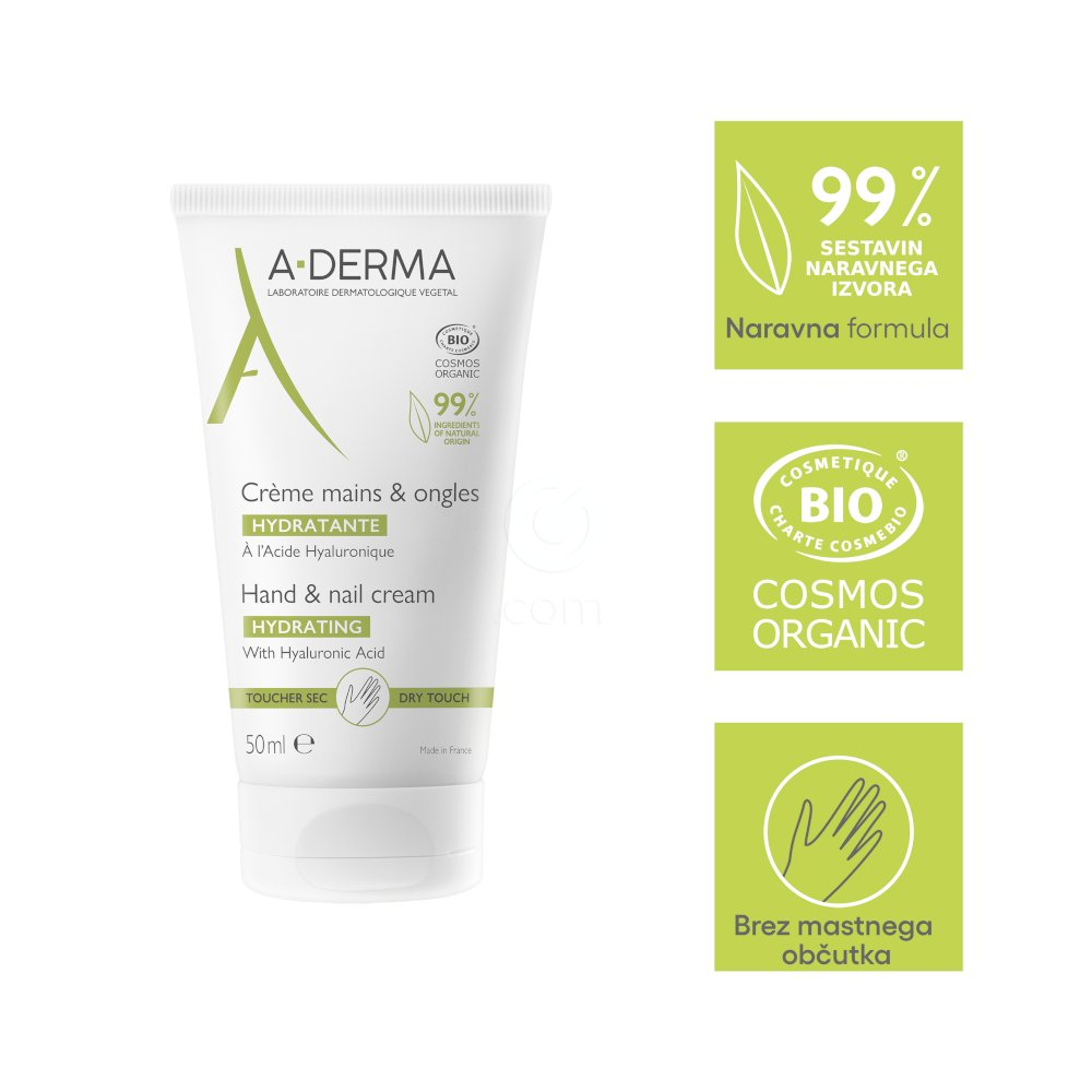 A-Derma, krema za roke in nohte (50 ml)