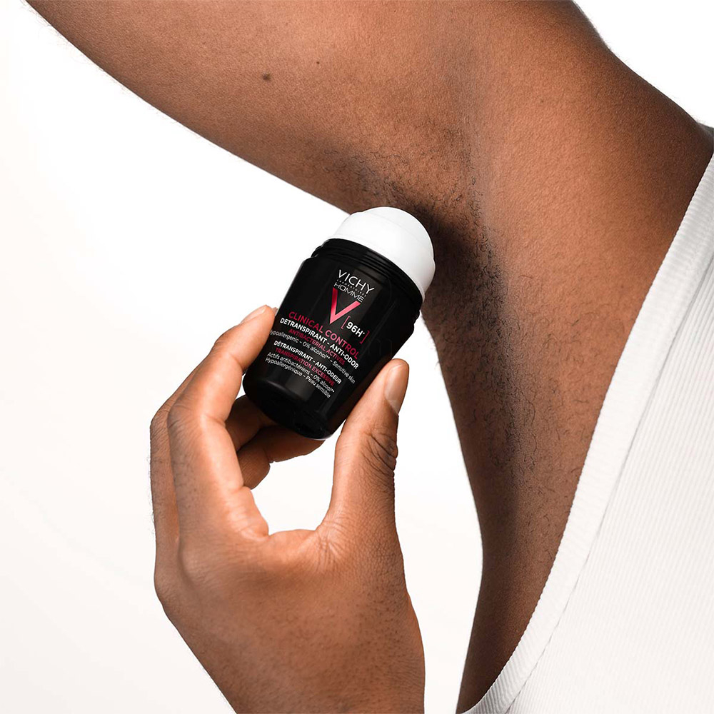 Vichy Homme Clinical Control 96h, detranspirant roll-on proti neprijetnemu vonju - paket (2 x 50 ml)