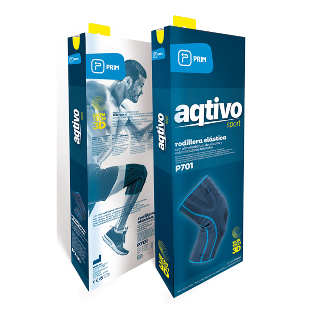Aqtivo Sport P701 Prim, opora za koleno s silikonom - velikost S (1 opora)