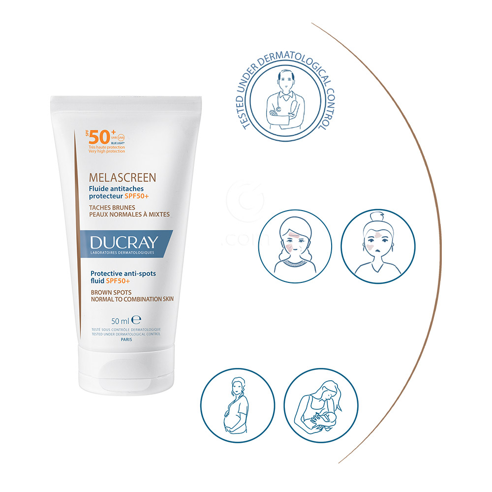 Ducray Melascreen UV, zaščitni fluid proti madežem - ZF50+ (50 ml)
