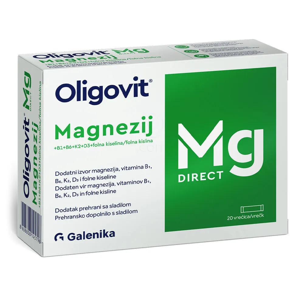 Oligovit Magnezij Direct Galenika, prašek (20 vrečk)