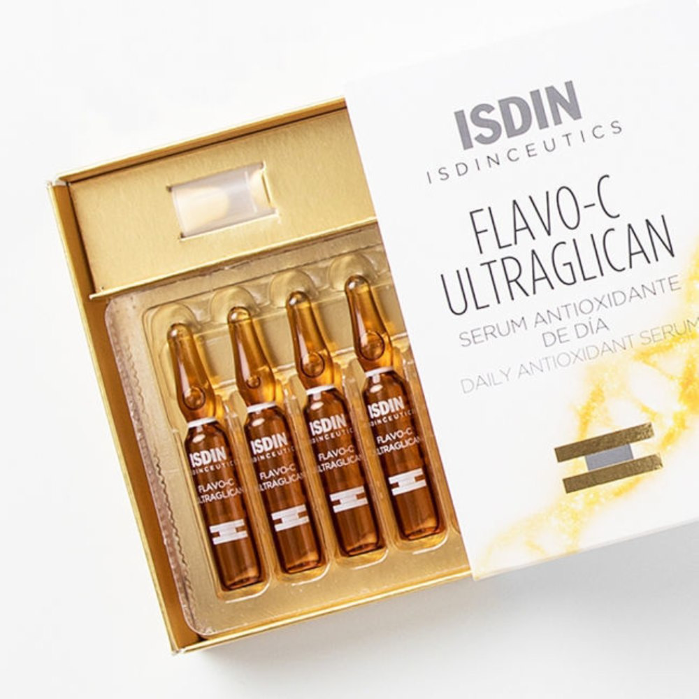 ISDIN Isdinceutics Flavo-C Ultraglican, dnevni antioksidacijski serum - ampule (30 x 2 ml)