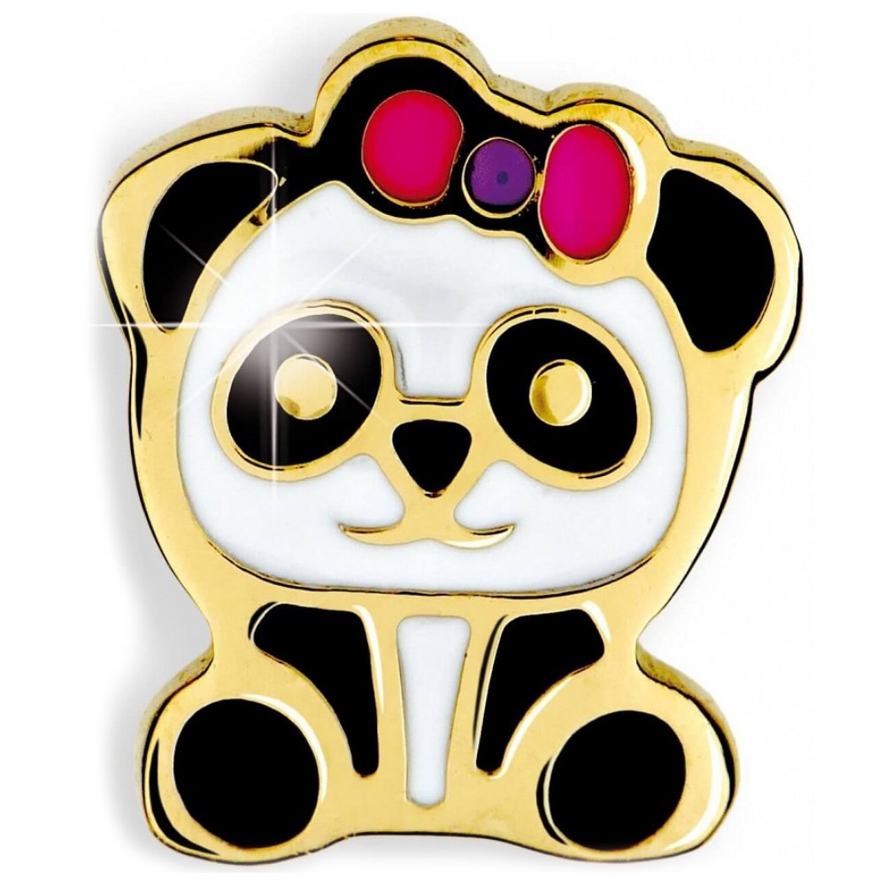 Biojoux Kids, uhani iz kirurškega jekla - Panda baby - zlate barve- BJT712 (2 uhana)
