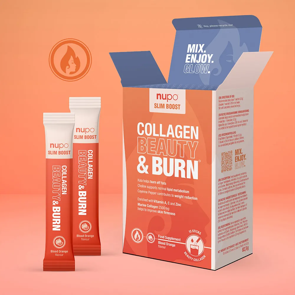 Nupo Slim Boost Collagen Beauty & Burn, vrečke (15 vrečk)