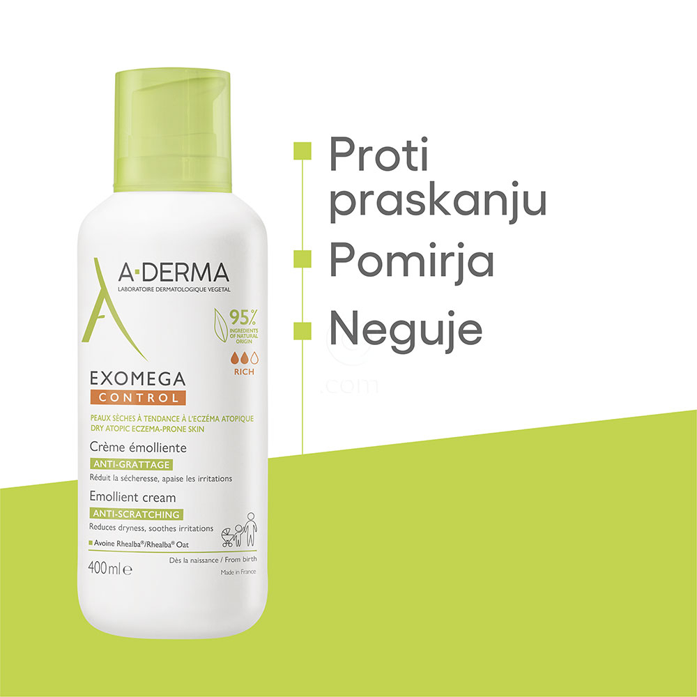 A-Derma Exomega Control, emolientna krema (400 ml)
