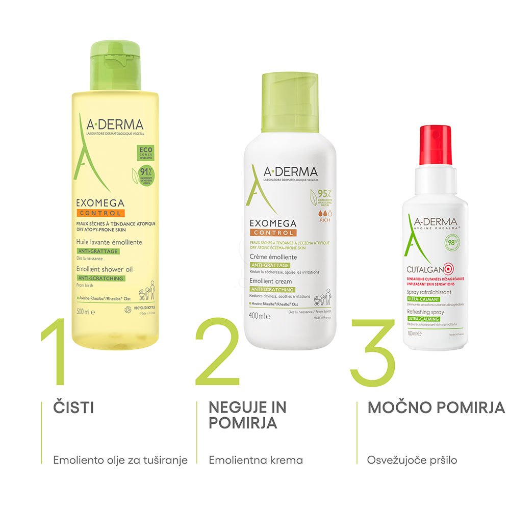 A-Derma Exomega Control, emolientna krema (400 ml)