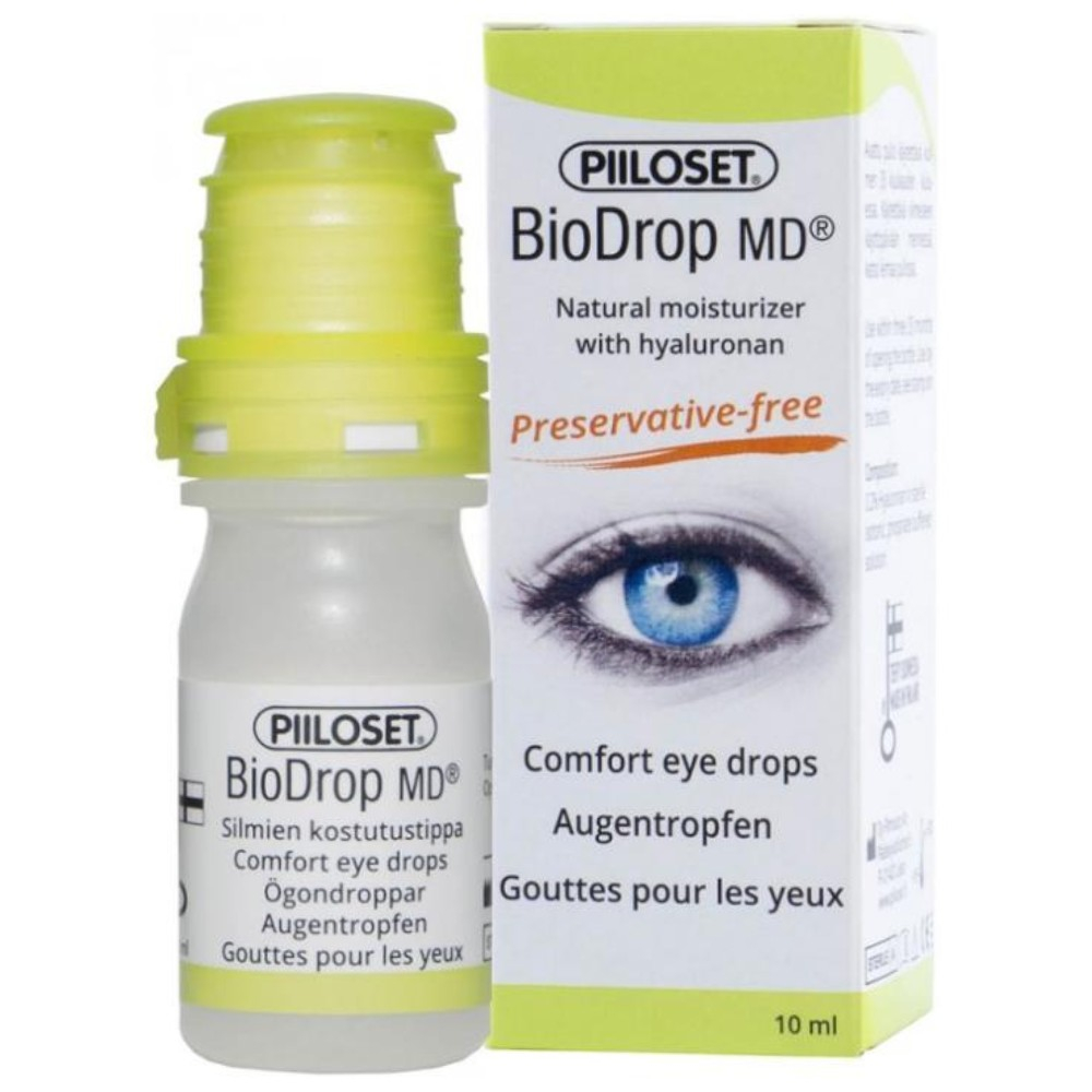 Piiloset Biodrop MD, kapljice za suho oko s hialuronatom (10 ml)