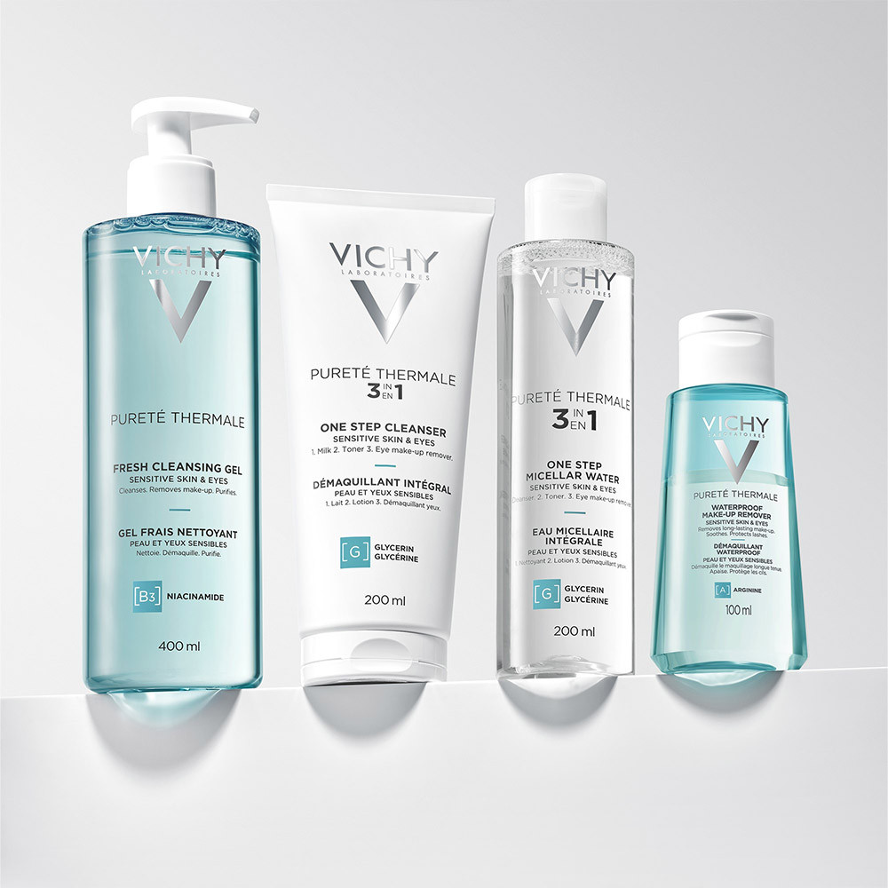 Vichy Purete Thermale, čistilno mleko 3v1 za občutljivo kožo in področje okoli oči (200 ml)
