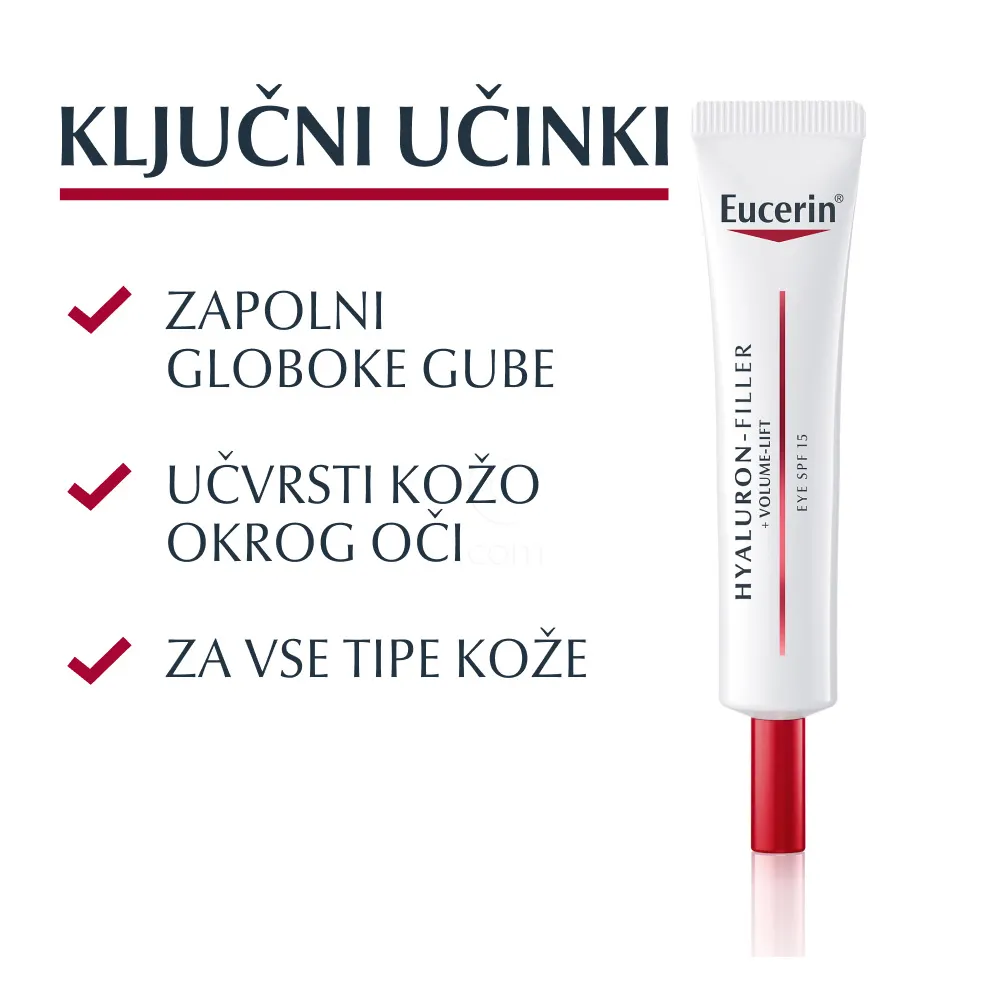 Eucerin Hyaluron Filler + Volume Lift, nega za okrog oči (15 ml)