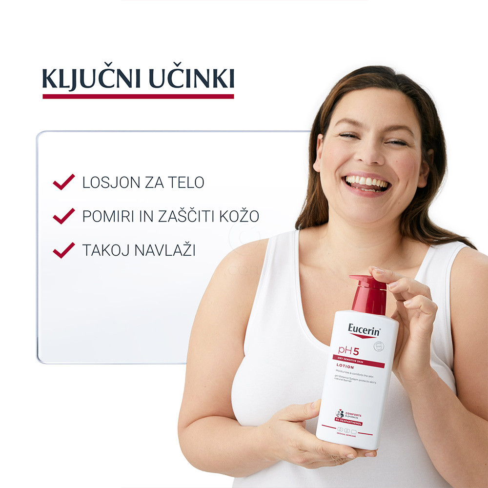Eucerin pH5, losjon s pumpico (400 ml)