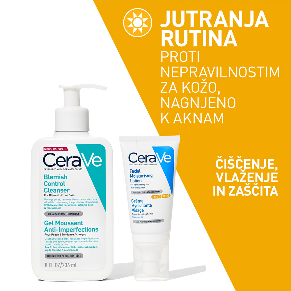 CeraVe, čistilni gel za nego mastne kože nagnjene k nepravilnostim (236 ml)