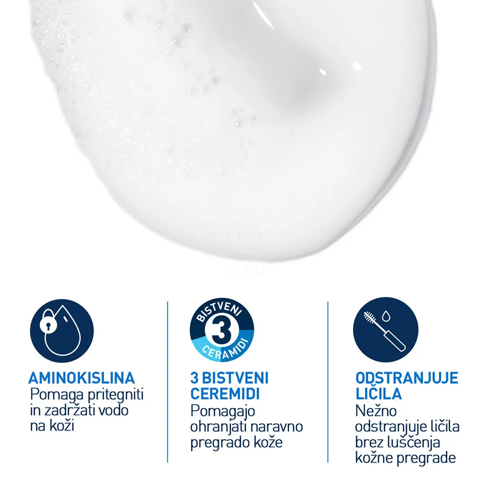 CeraVe, vlažilna kremno-penasta čistilna emulzija (236 ml)