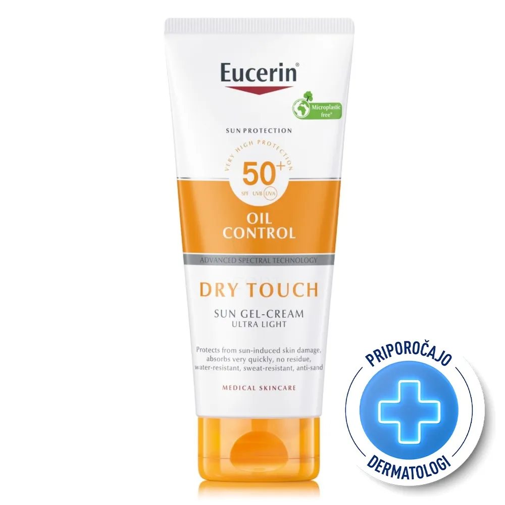 Eucerin Sun Oil Control Dry Touch, kremni gel za zaščito pred soncem - ZF50+ (200 ml)