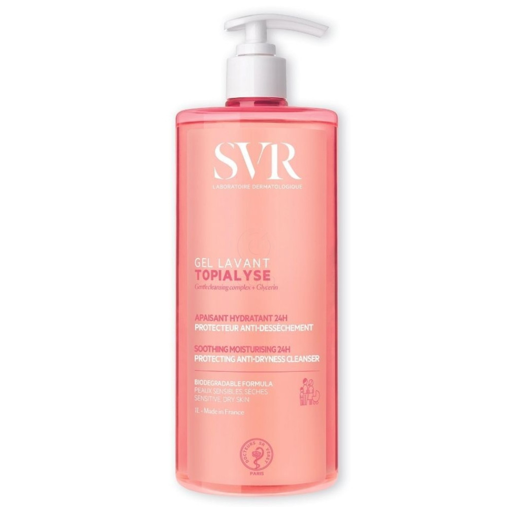 SVR Topialyse, gel za umivanje suhe in občutljive kože (1000 ml)