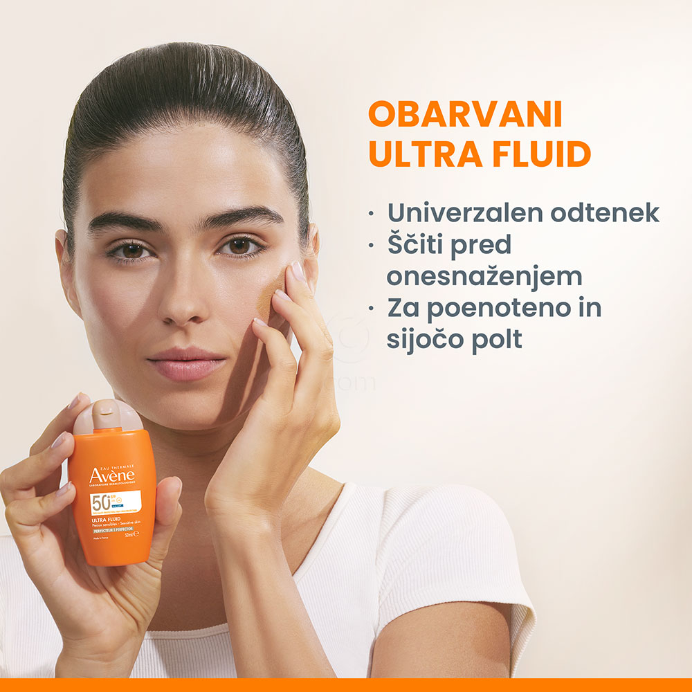 Avene Sun, obarvani ultra fluid za zaščito pred soncem za obraz - ZF 50 + (50 ml)