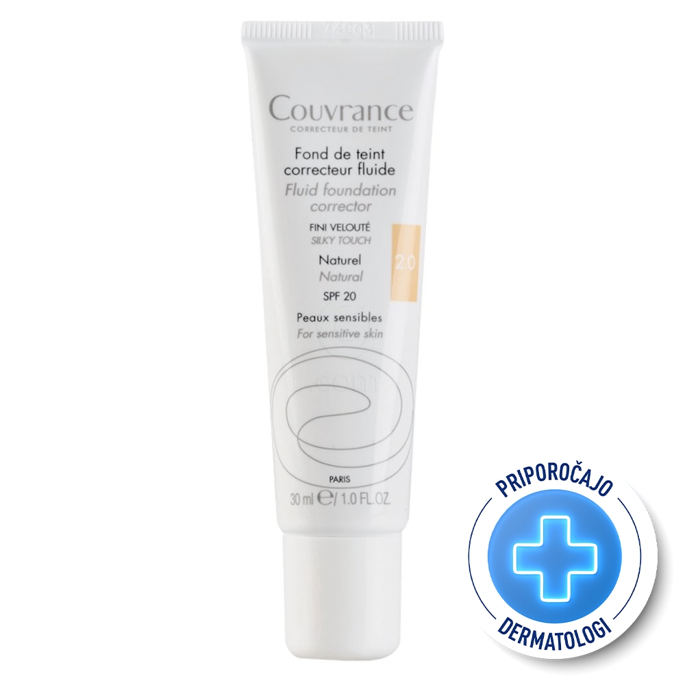 Avene Couvrance tekoči puder - 02 naturel (30 ml)