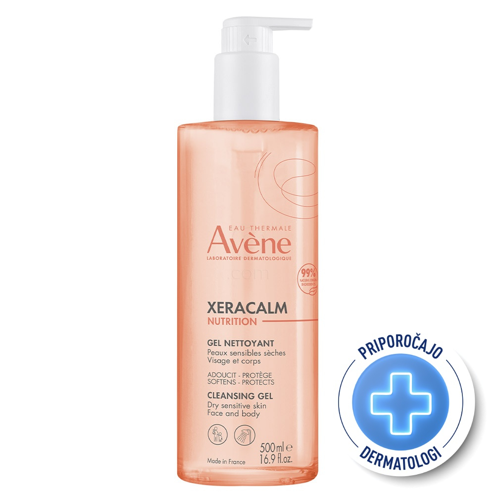 Avene XeraCalm Nutrition, vlažilni gel za čiščenje (500 ml)