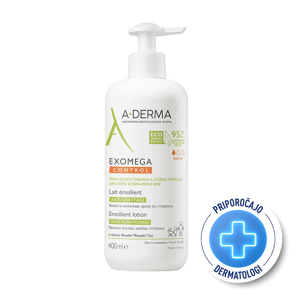 A-Derma Exomega Control, emolientni losjon (400 ml)