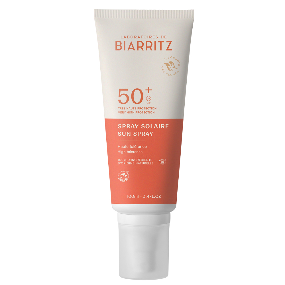 Biarritz BIO, sprej za zaščito pred soncem za obraz in telo - ZF50+ (100 ml)