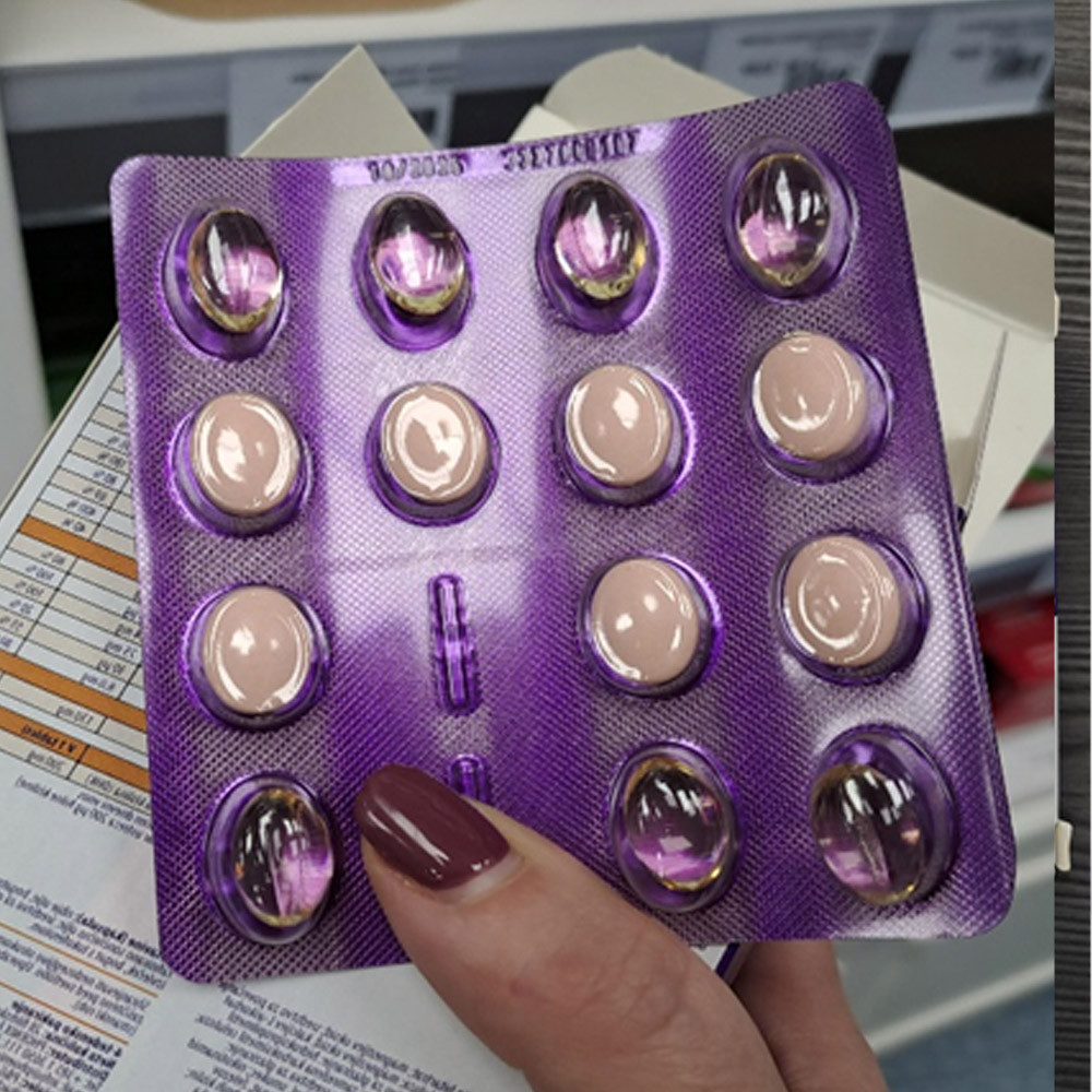 Femibion 2, tablete in kapsule za podporo v nosečnosti od 13. tedna do rojstva (28 tablet + 28 kapsul)