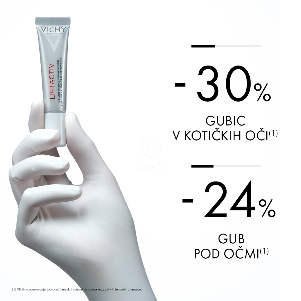 Vichy Liftactiv Hyaluronic Specialist H.A., nega za učvrstitev predela okoli oči in proti gubam s hialuronsko kislino (15 ml)