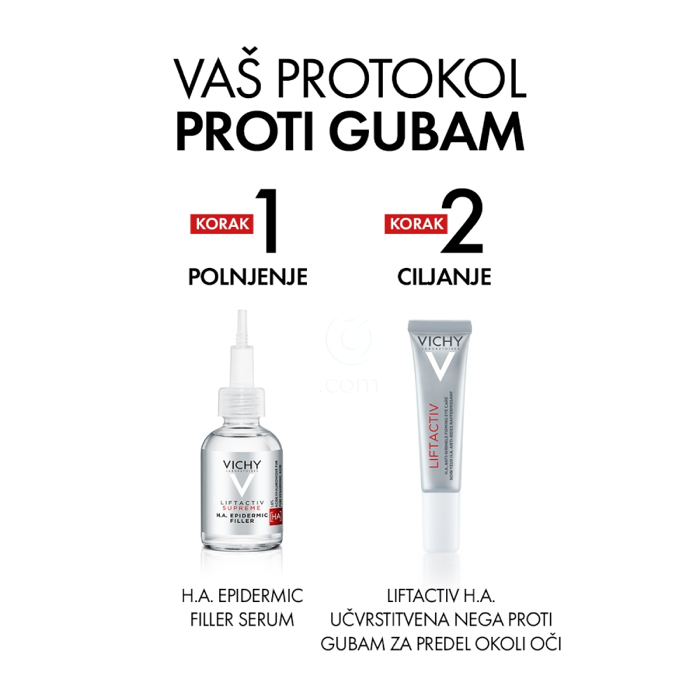 Vichy Liftactiv Hyaluronic Specialist H.A., nega za učvrstitev predela okoli oči in proti gubam s hialuronsko kislino (15 ml)