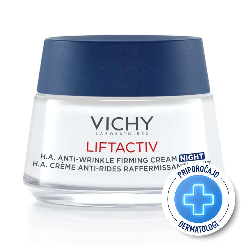 Vichy Liftactiv Hyaluronic Specialist H.A., nočna nega za korekcijo gub in čvrsto kožo (50 ml)