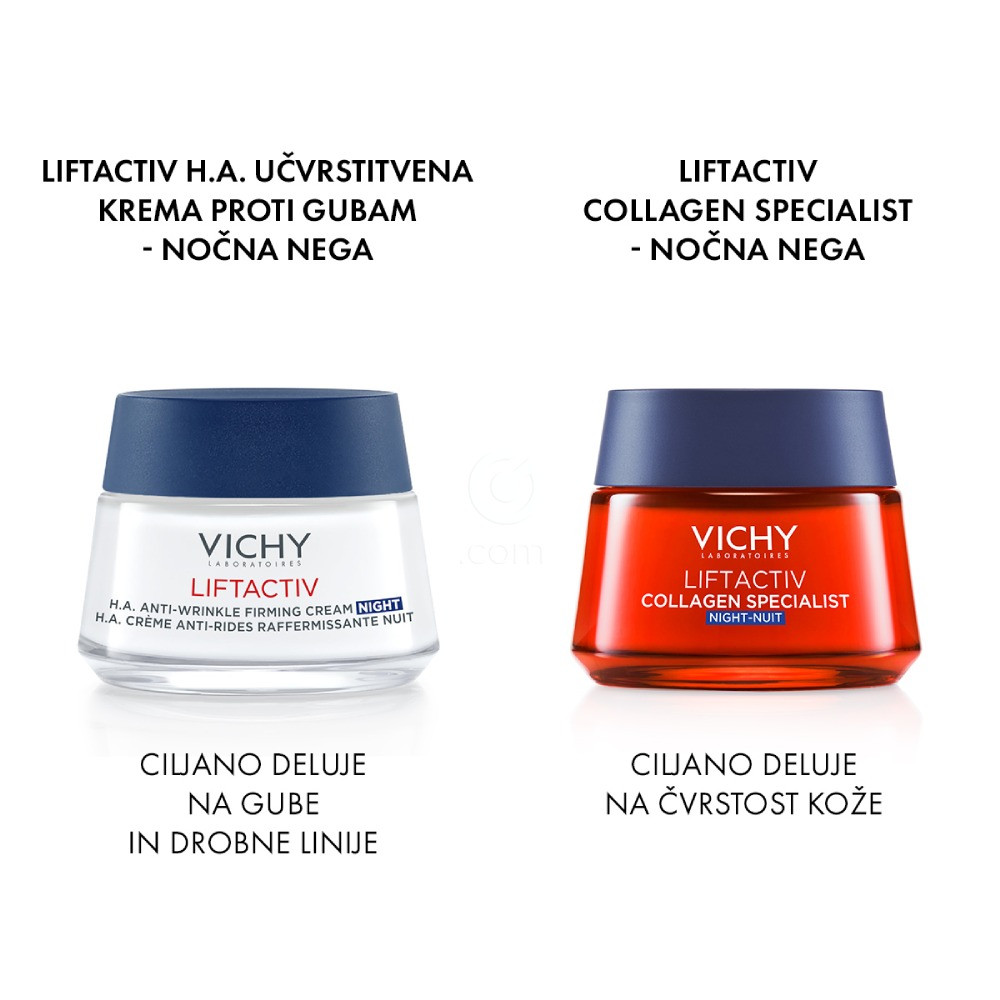 Vichy Liftactiv Hyaluronic Specialist H.A., nočna nega za korekcijo gub in čvrsto kožo (50 ml)