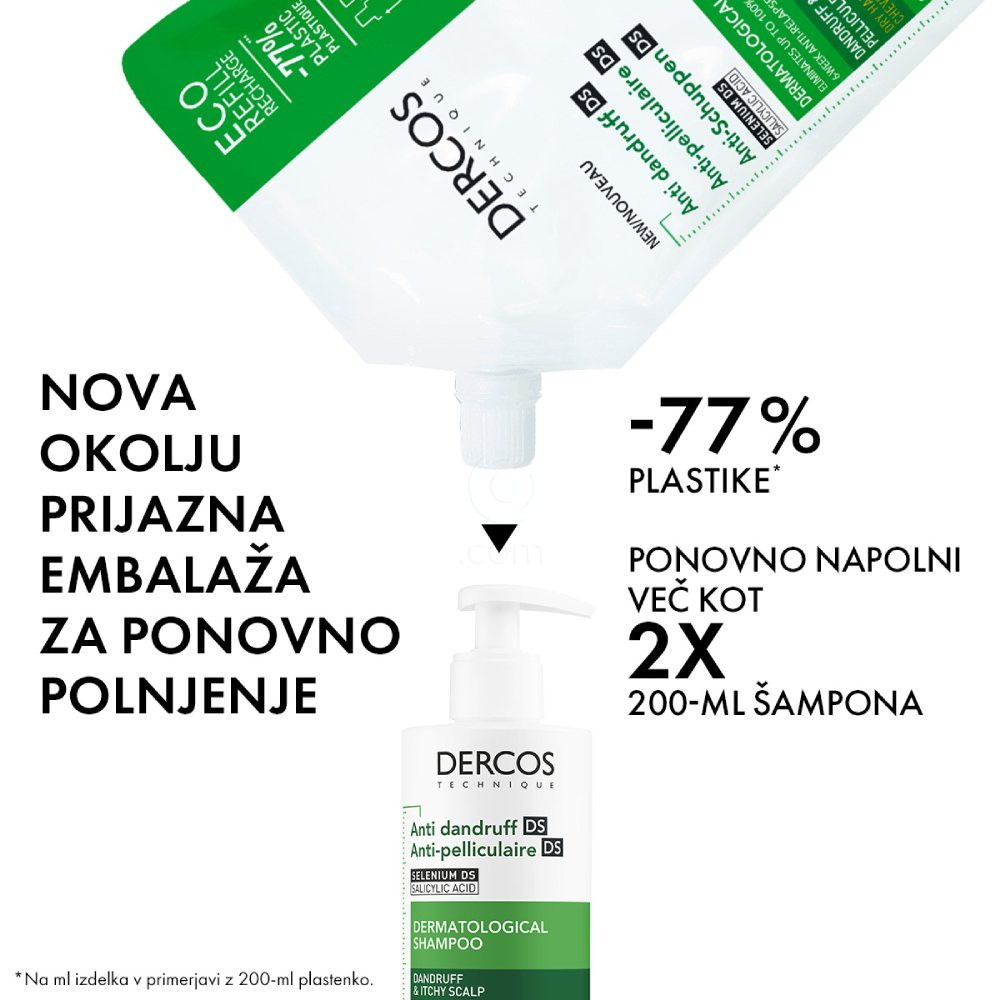 Vichy Dercos, šampon proti prhljaju za suhe lase (390 ml)