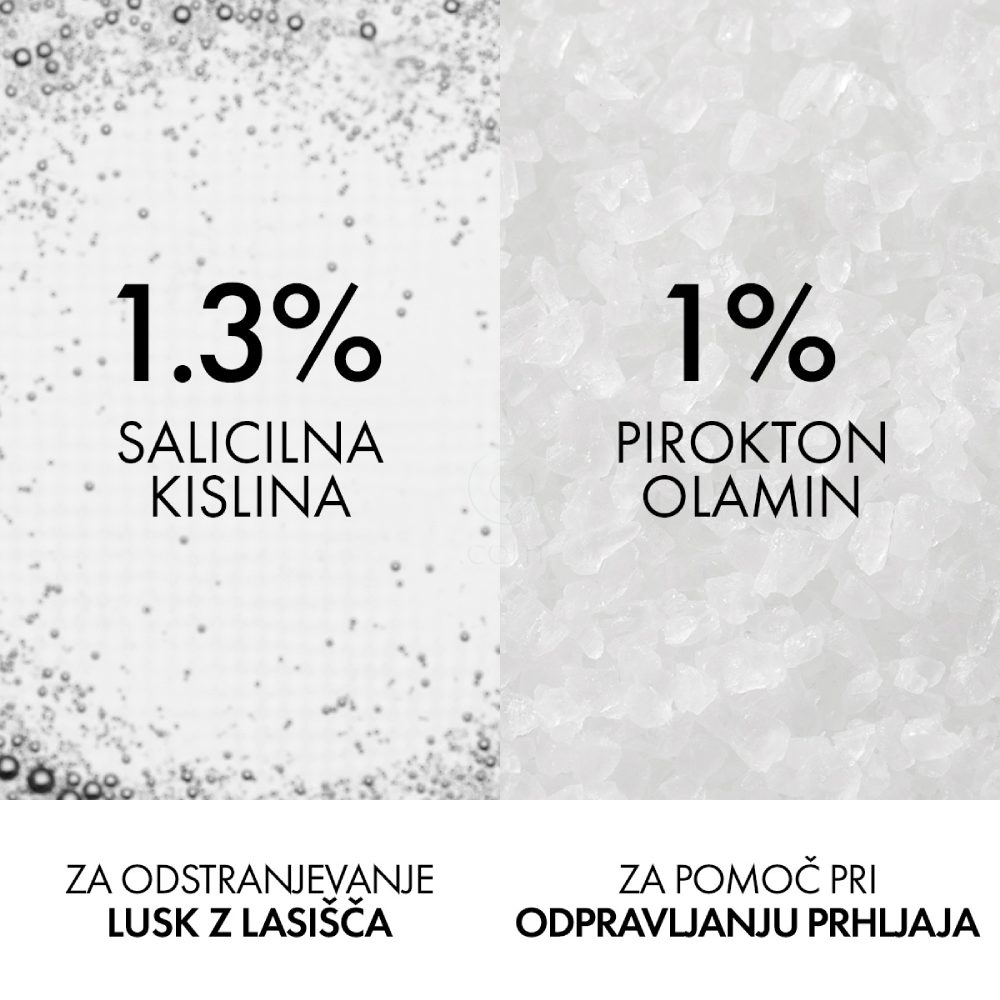 Vichy Dercos Anti dandruff K, šampon proti lepljivemu prhljaju in sebumu (250 ml)
