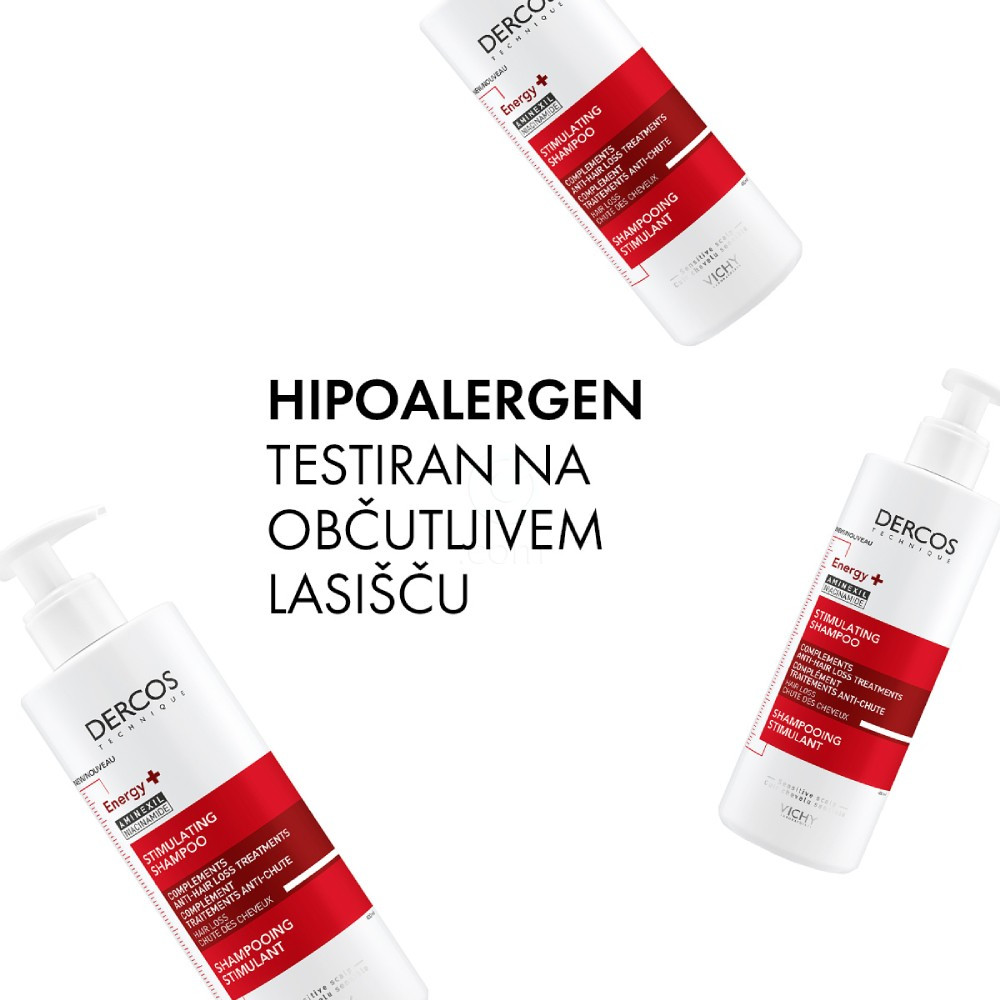 Vichy Dercos Aminexil Energisant, šampon proti izpadanju las (400 ml)