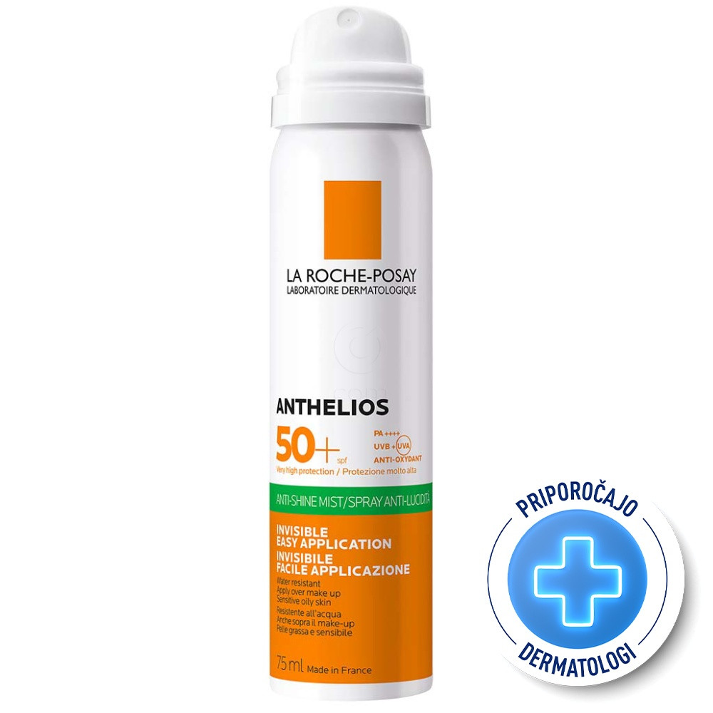 LRP Anthelios, matirajoča brezbarvna meglica za obraz - ZF50 (75 ml)