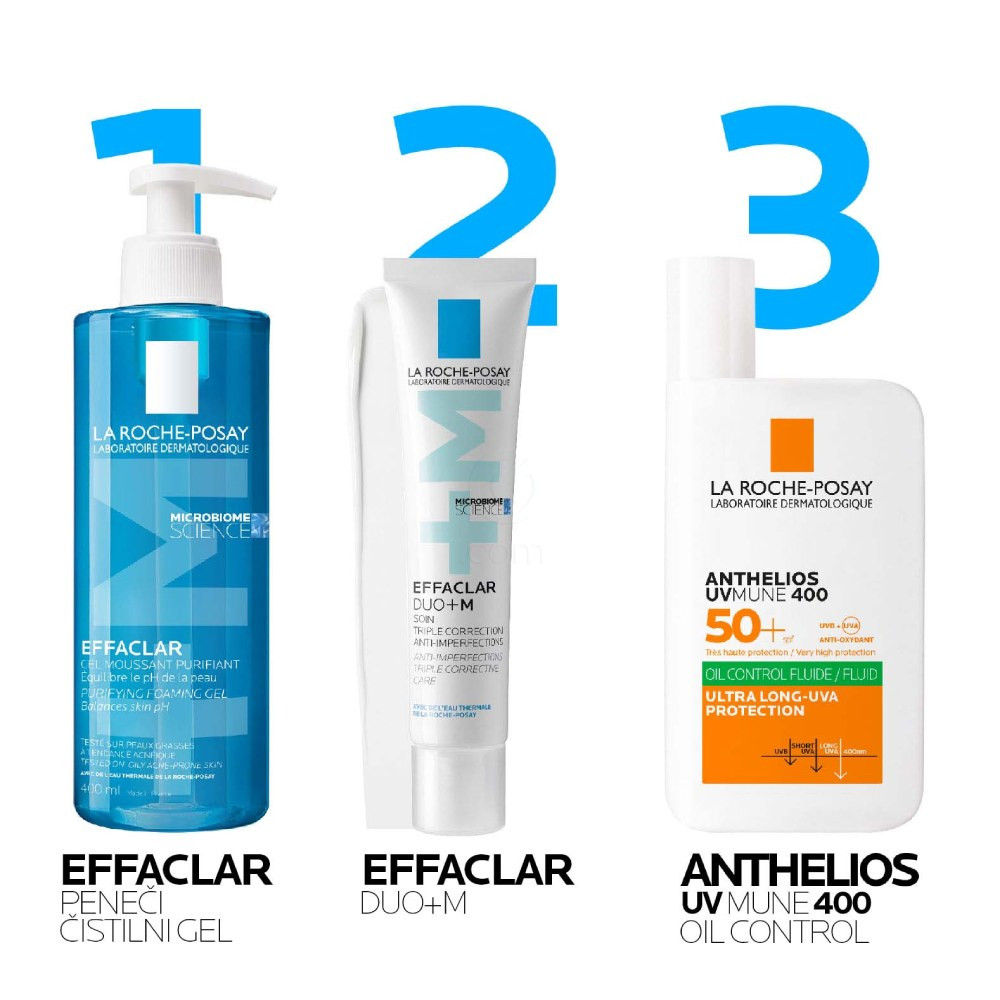 LRP Effaclar +M, peneči čistilni gel - Refill (400 ml)