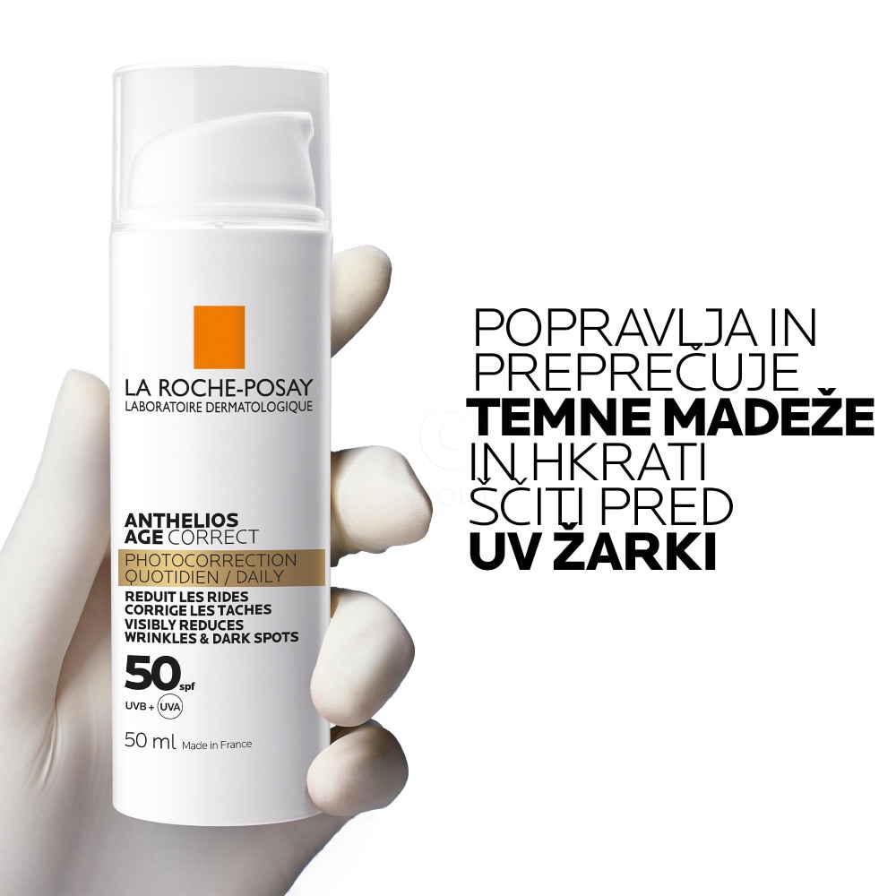 LRP Anthelios Age-Correct, krema proti staranju kože na obrazu - ZF50 (50 ml)