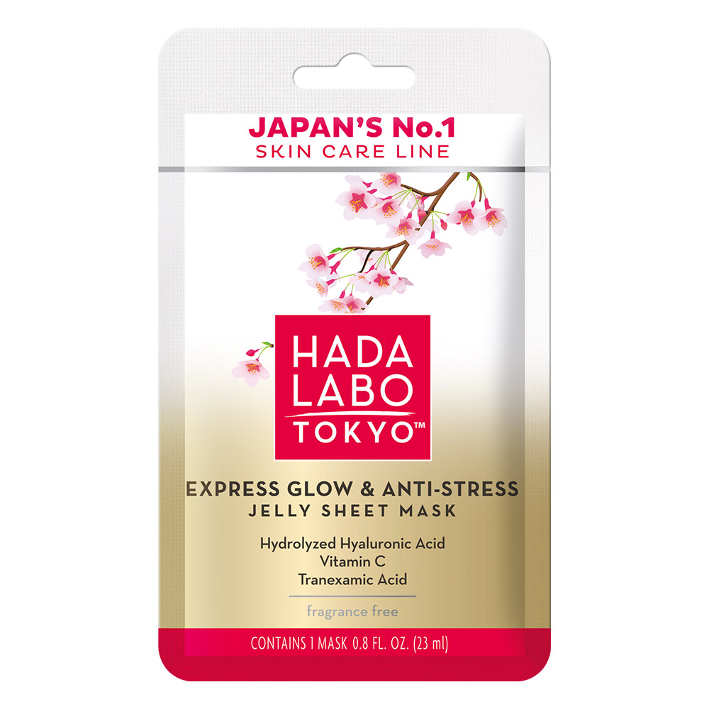 Hada Labo Tokyo Premium Express Glow & Anti-stress, maska za obraz (1 maska - 23 ml)