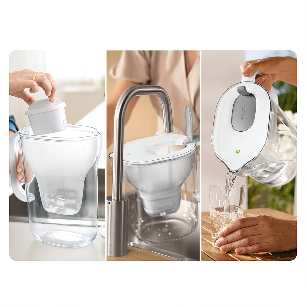 Brita Style Cool LED, vrč za filtriranje vode - siv (2,4 l)