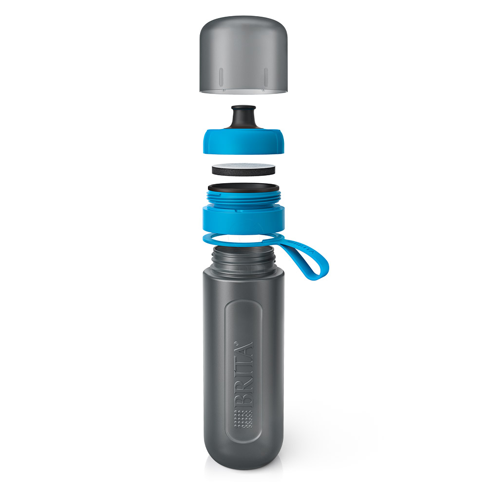Brita Fill&Go Active, plastenka za filtriranje vode - modra (0,6 l)