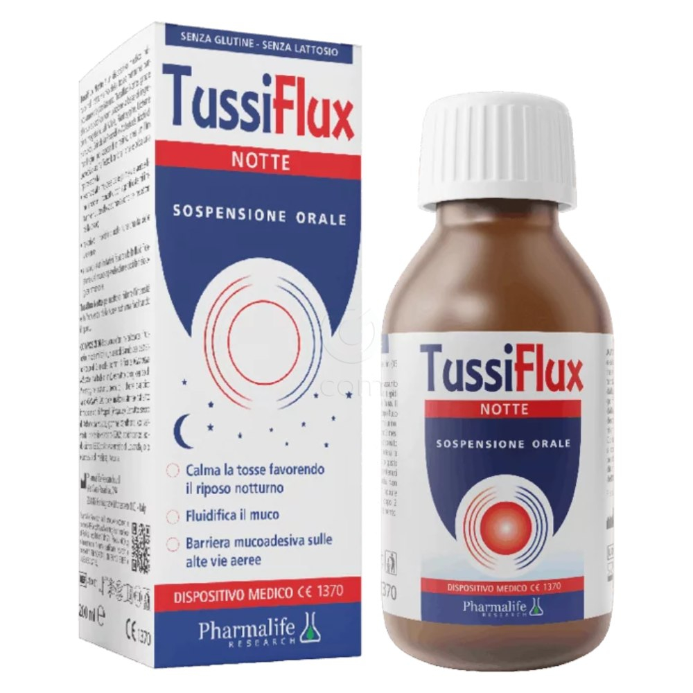 Tussiflux, peroralna suspenzija za nočni kašelj (200 ml)