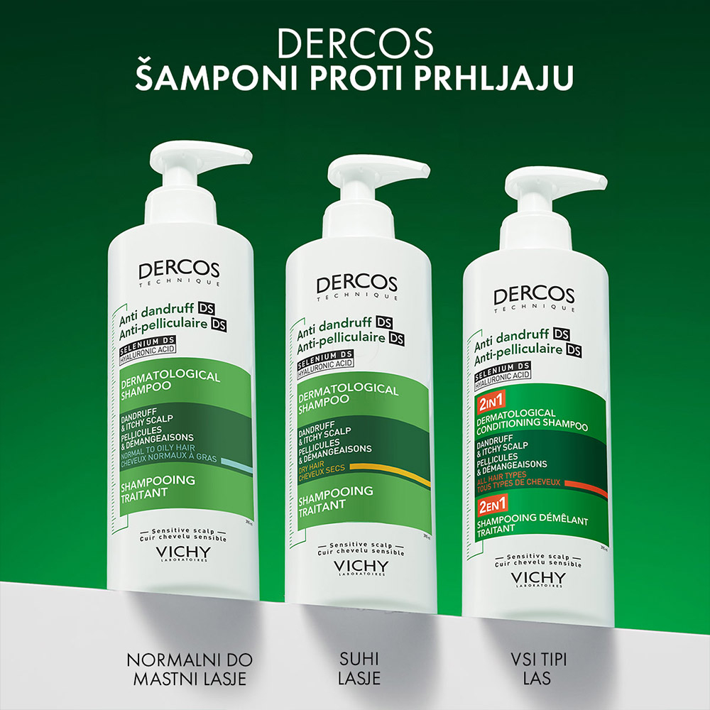 Vichy Dercos DS 2v1, dermokozmetični šampon in balzam proti prhljaju (200 ml)