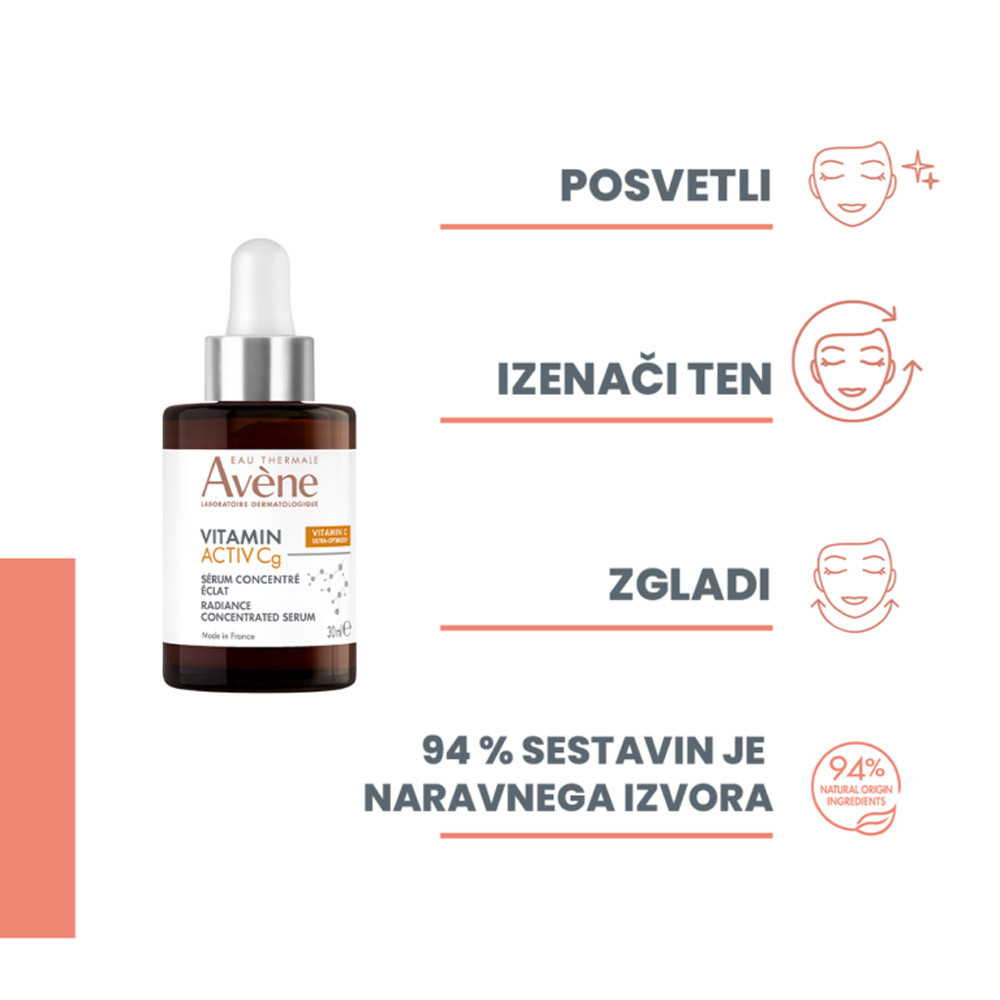 Avene Vitamin Activ Cg, korektivni serum za sijaj kože (30 ml)