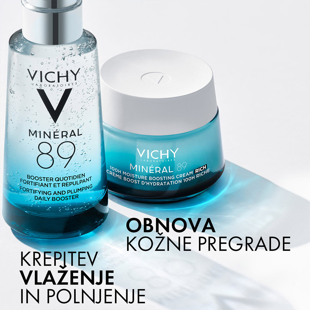 Vichy Mineral 89 Riche, bogata krema za 100 -urno intenzivno vlaženje suhe do zelo suhe kože (50 ml)