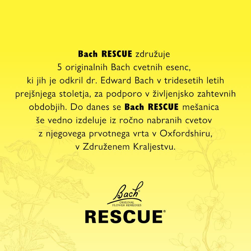 Bach Rescue, kapljice - okus pomaranča in mango (20 ml)