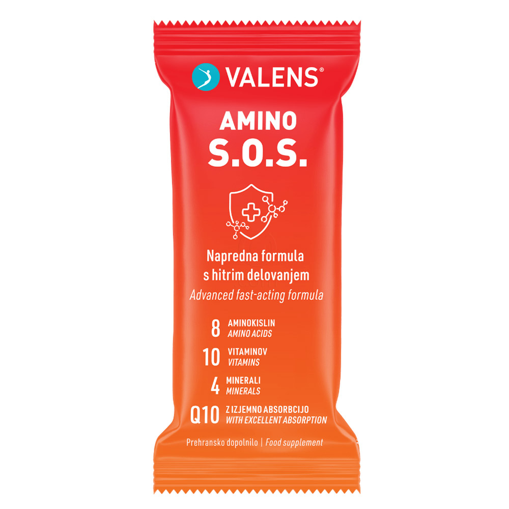 Valens Amino S.O.S., prašek za pripravo napitka - vrečke (10 x 16 g)