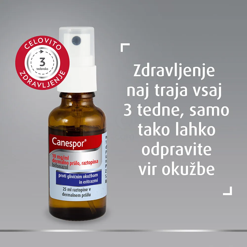 Canespor 10 mg/ml, dermalno pršilo (25 ml raztopina)