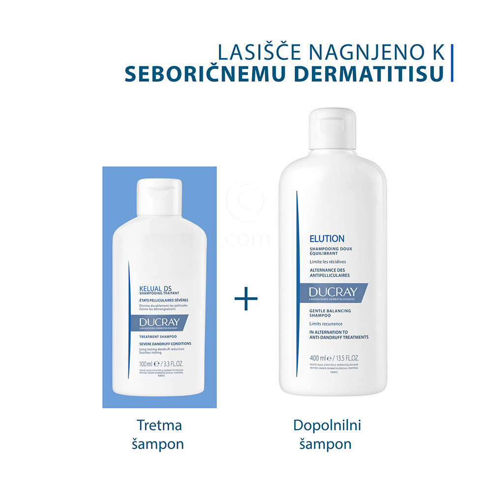 Ducray Kelual DS, tretma šampon - paket (2 x 100 ml)