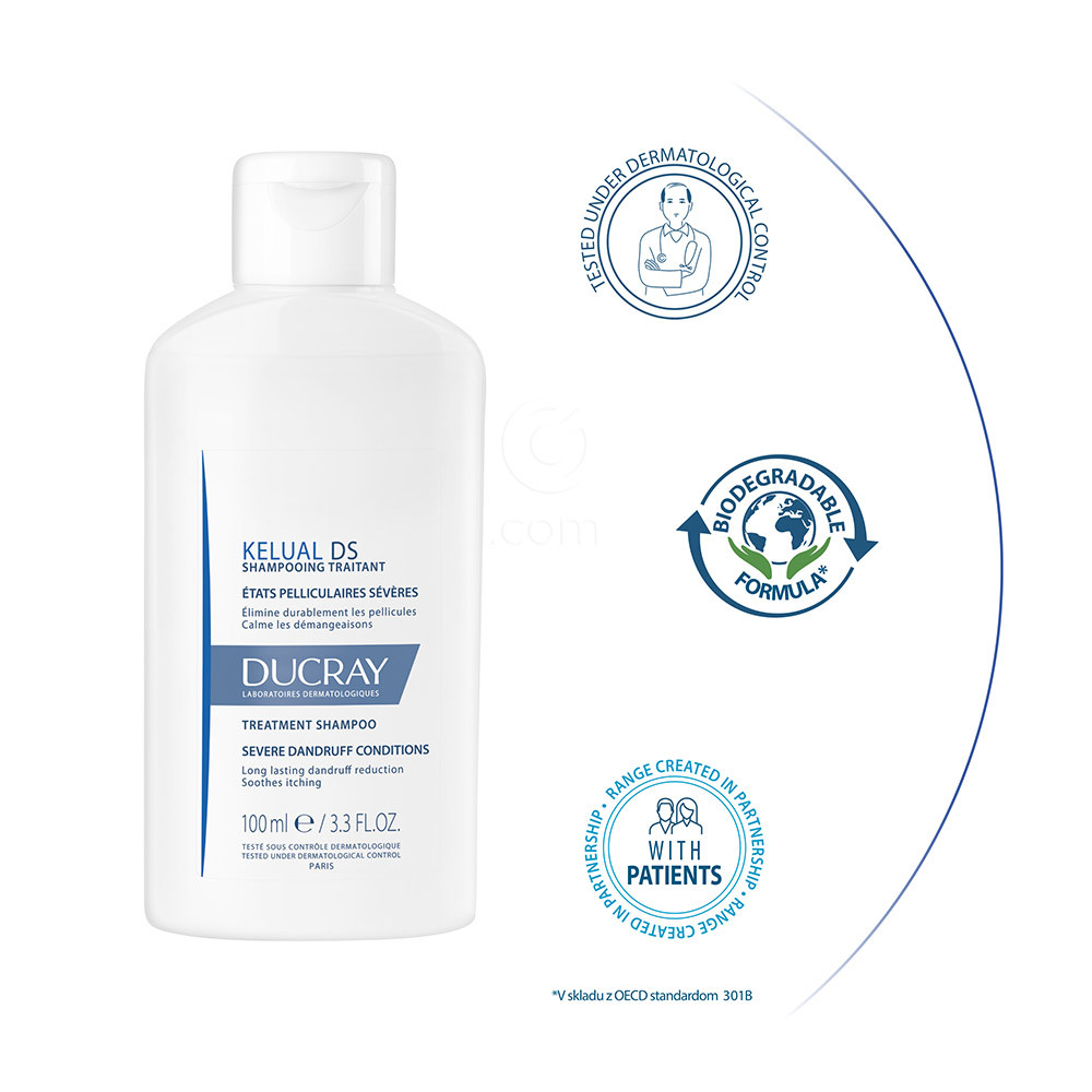 Ducray Kelual DS, tretma šampon - paket (2 x 100 ml)