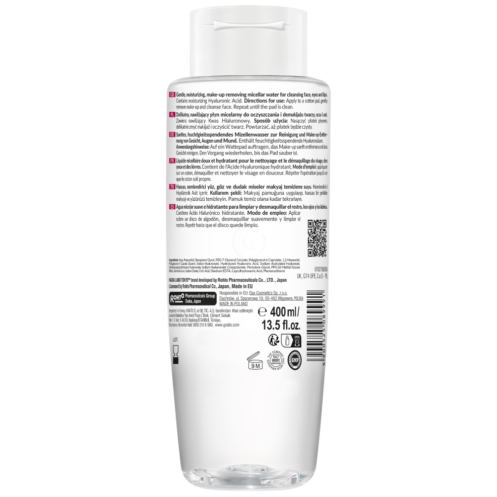 Hada Labo Tokyo White, micelarna voda za odstranjevanje ličil (400 ml)